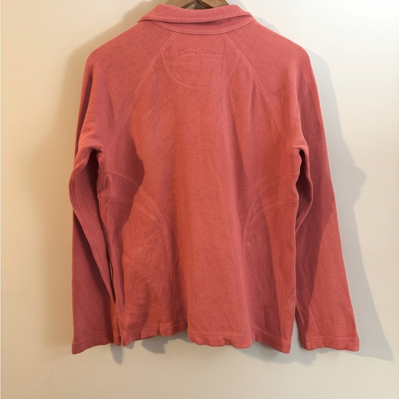 Tommy Bahama Coral 1/4 Zip Pullover Sweatshirt Size S Zipper Pockets - Picture 2 of 7